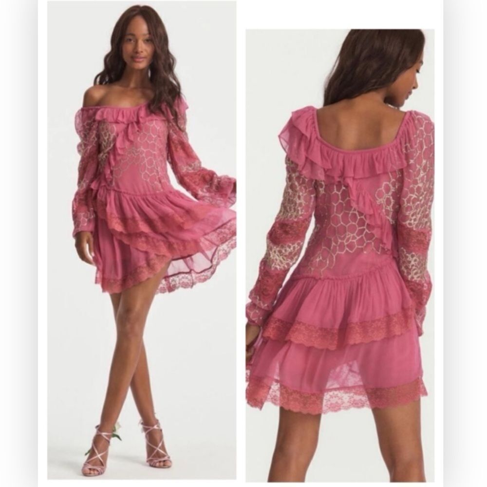 LoveShackFancy Womens Sequin Mini Dress $495